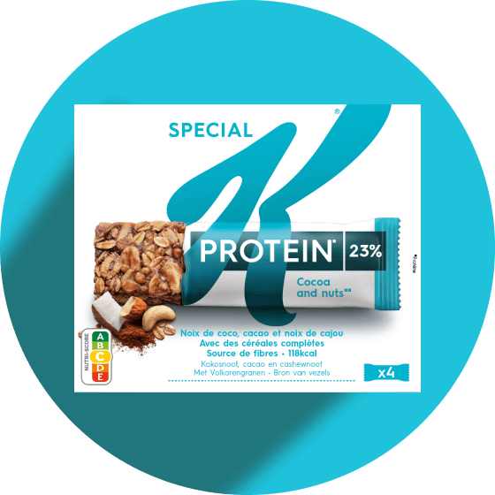 Barres Special K Protein 
noix de coco et noix de cajou