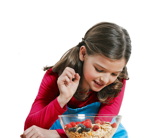 Un petit déjeuner équilibré avec les céréales Kellogg's, un matin réussi et la journée vous sourit!